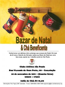 Bazar de Natal e Chá Beneficente
